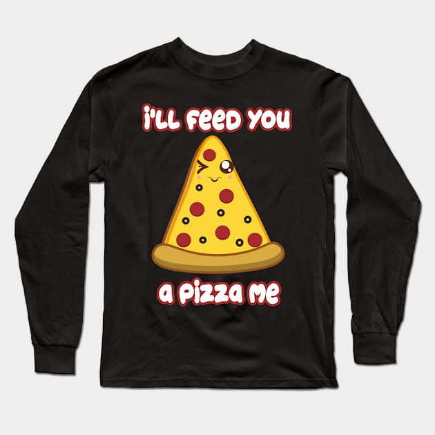 Eat Me Pizza Long Sleeve T-Shirt by rachybattlebot